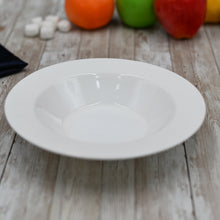 Load image into Gallery viewer, Wilmax Porcelain Set Of 6 Professional Rolled Rim White Deep Plate 8" inch | 8 Fl Oz