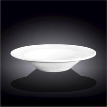 Load image into Gallery viewer, Wilmax Porcelain Set Of 6 Professional Rolled Rim White Deep Plate 9" inch | 14 Oz