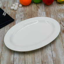 Load image into Gallery viewer, Wilmax Porcelain Set Of 3 Professional Rolled Rim White Oval Plate / Platter 12" inch |