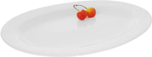 Load image into Gallery viewer, Wilmax Porcelain Set Of 3 Professional Rolled Rim White Oval Plate / Platter 12" inch |