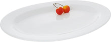 Load image into Gallery viewer, Wilmax Porcelain Professional Rolled Rim White Oval Plate / Platter 14" inch |