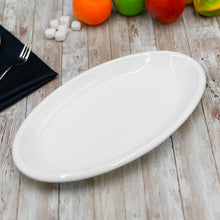 Load image into Gallery viewer, Wilmax Porcelain Set Of 3 White Oval Plate / Platter 14.5" inch | 36.5 Cm