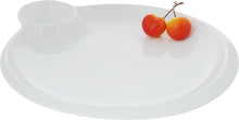 Load image into Gallery viewer, Wilmax Porcelain Set Of 3 White Round Platter With Sauce Compartment 10" inch |