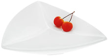 Load image into Gallery viewer, Wilmax Porcelain Set Of 3 White Divided Triangular Dish 9.5" inch | 24 Cm