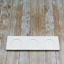 Load image into Gallery viewer, Wilmax Porcelain Set Of 6 White Tray With Dish / Cup Holders 10" inch X 3.5" inch |