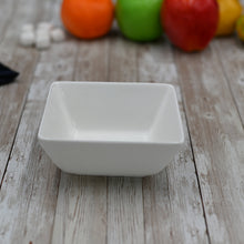 Load image into Gallery viewer, Wilmax Porcelain Set Of 6 White Square Snack / Sauce Dish 4.75" inch X 4.5" inch X 2.5" inch |11 Fl Oz