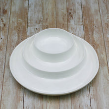 Load image into Gallery viewer, Wilmax Porcelain Set Of 3 White Divided Dish 10" inch | 25.5 Cm