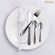Load image into Gallery viewer, Wilmax Porcelain White Dinner Plate With Embossed Wide Rim 10" inch | Set Of 6 In Gift Box