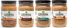 Load image into Gallery viewer, Georgia Grinders Almond Butter Assorted 4 Pack (One 12oz jar of each: Original Almond Butter, Maple Caramel Almond Butter, Salt Free Almond Butter, Honey Roasted Almond Butter - (CP-CL) by Georgia Grinders