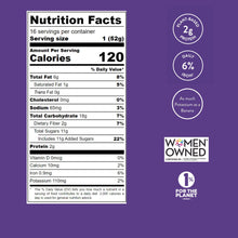 Load image into Gallery viewer, Bake Me Healthy Dark Chocolate Fudgy Brownie Plant-Based Baking Mix Nutritionals