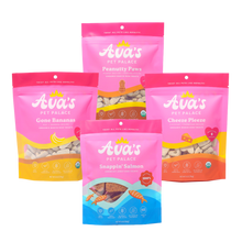 Load image into Gallery viewer, Ava's Pet Palace Dog Treat Bundle Organic Variety Packs 4 Flavors