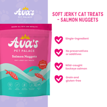 Load image into Gallery viewer, Ava's Pet Palace Soft Jerky Cat Treats Bag - Salmon Nuggets For Cats