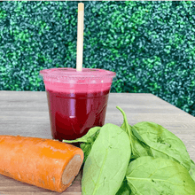 Load image into Gallery viewer, Beet infused juice with raw vegetables
