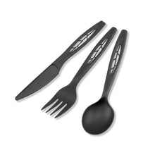 Load image into Gallery viewer, 6.5" Heavy Duty Cutlery, Indv. Wrapped Fork, Black, 750-Count Case