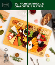 Load image into Gallery viewer, Royal Craft Wood Cutting Board with Compartments 18 x 12"
