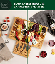 Load image into Gallery viewer, Royal Craft Wood Cheese board with knives
