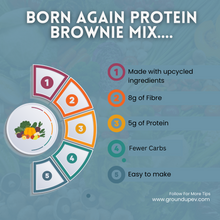 Load image into Gallery viewer, Our upcycled spent grain flour and our gluten-free coffee flour delivers flavor and nutrition like no other brownie
