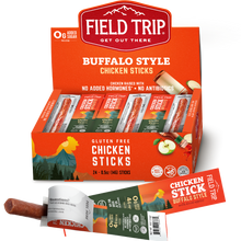 Load image into Gallery viewer, Field Trip Buffalo Style Chicken & Apple Stick (24 sticks) box - 9 boxes x 24 sticks (1.0oz each) case