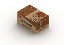 Load image into Gallery viewer, Image of box of 12 2-packs of plant based and organic coffee caramel stroopwafels