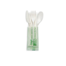 Load image into Gallery viewer, 6" Medium Weight Cutlery Kit with Napkin, White, 250-Count Case"