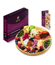 Load image into Gallery viewer, Royal Craft Wood Rotating Cheese Board With Knives