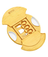 Load image into Gallery viewer, Royal Craft Wood Rotating Cheese Board With Knives