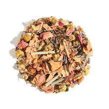Load image into Gallery viewer, Plum Deluxe Tea Calm Chamomile Bloom Herbal Tea (Rose - Lavender)