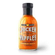 Load image into Gallery viewer, Blonde Beard’s Chicken & Waffles Buffalo Sauce bottle - 12 bottles x 12 oz case