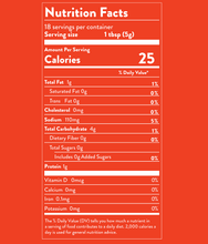 Load image into Gallery viewer, A graphic of the nutrition label for Chili Crisp SaladSprinkles