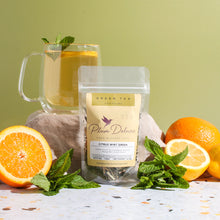 Load image into Gallery viewer, Plum Deluxe Tea Citrus Mint Green Tea (Lemon - Orange - Lemongrass - Mint)