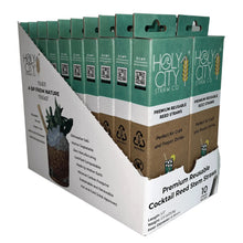 Load image into Gallery viewer, Cocktail Reed Stem Drinking Straws Inner pack 20 boxes 10 ct Left