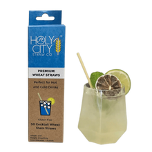 Load image into Gallery viewer, Cocktail Wheat Stem Drinking 50ct Front