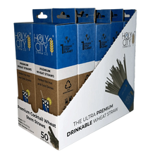 Load image into Gallery viewer, Cocktail Wheat Stem Drinking Straws Inner Pack 10 Boxes 50 ct Right