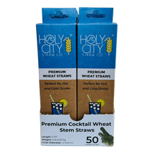 Load image into Gallery viewer, Cocktail Wheat Stem Drinking Straws Inner Pack 10 Boxes 50ct Front
