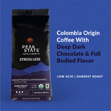 Load image into Gallery viewer, Peak State Coffee STRESS LESS Dark Roast