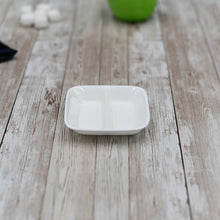 Load image into Gallery viewer, Wilmax Porcelain Set Of 12 Rectangle White Soy Dish 3.25" inch X 3.25" inch |