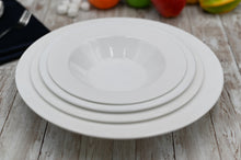 Load image into Gallery viewer, Wilmax Porcelain Set Of 3 Professional Rolled Rim White Deep Plate 12" inch |32 Oz
