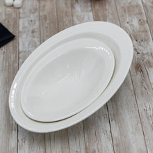 Load image into Gallery viewer, Wilmax Porcelain Set Of 4 White Ceaser Salad Bowl 8.5" inch X 6" inch | 21 X 14.5 Cm