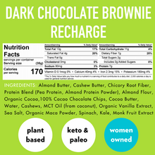 Load image into Gallery viewer, Dark Chocolate Brownie RECHARGE (12 Count) 🍫 by B.T.R. Bar