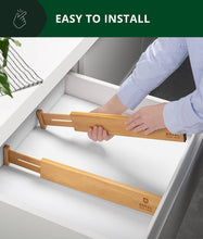 Load image into Gallery viewer, Royal Craft Wood Expandable Drawer Dividers Set of 4 Natural Color