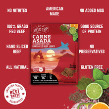 Load image into Gallery viewer, Field Trip Carne Asada Beef Jerky 2.2oz bag - 9 bags x 2.2oz case