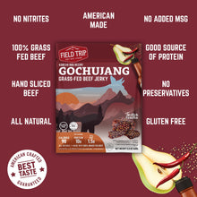 Load image into Gallery viewer, Field Trip Gochujang Korean BBQ Beef Jerky 2.2oz bag - 9 bags x 2.2 oz case