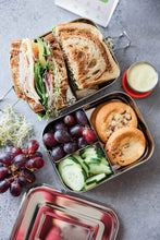 Load image into Gallery viewer, ecozoi STAINLESS STEEL LUNCH BOX, 2 TIER Leak Proof, 3 COMPARTMENTS, 60 OZ