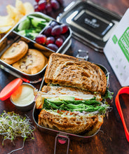 Load image into Gallery viewer, ecozoi STAINLESS STEEL LUNCH BOX, 2 TIER Leak Proof, 3 COMPARTMENTS, 60 OZ