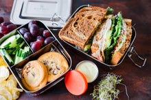 Load image into Gallery viewer, ecozoi STAINLESS STEEL LUNCH BOX, 2 TIER Leak Proof, 3 COMPARTMENTS, 60 OZ