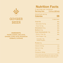 Load image into Gallery viewer, Root Elixirs Sparkling Ginger Beer Premium Cocktail Mixer - 24 Cans (7.5 oz)