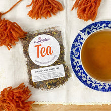 Load image into Gallery viewer, Plum Deluxe Tea Golden Cacao Herbal Tea (Turmeric - Chocolate)