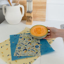 Load image into Gallery viewer, Goldilocks Goods Beeswax Food Wraps: Surfer Girls Set of 3