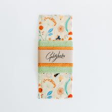Load image into Gallery viewer, Goldilocks Goods Beeswax Food Wraps: Pollinators Set of 3