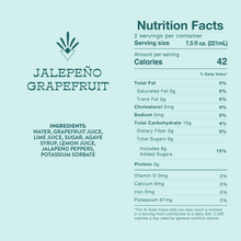 Load image into Gallery viewer, Root Elixirs Sparkling Grapefruit Jalapeno Premium Cocktail Mixer - 24 Cans (7.5 oz)
